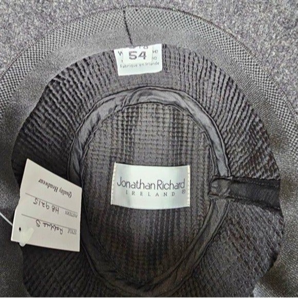 NWT Jonathan Richards Dark Grey Tweed Bucket Hat Size 6 5/8/54 100% Wool - Picture 8 of 11